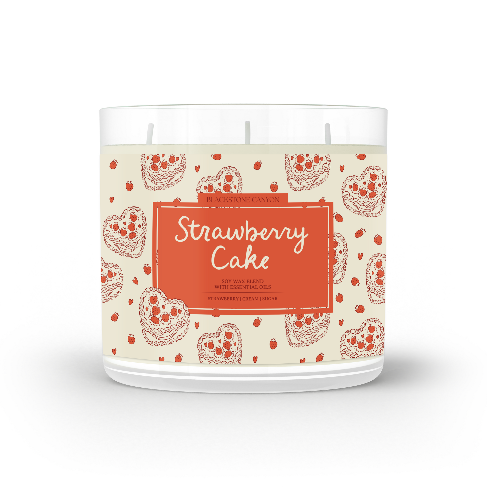 Strawberry Cake 3 Wick Candle